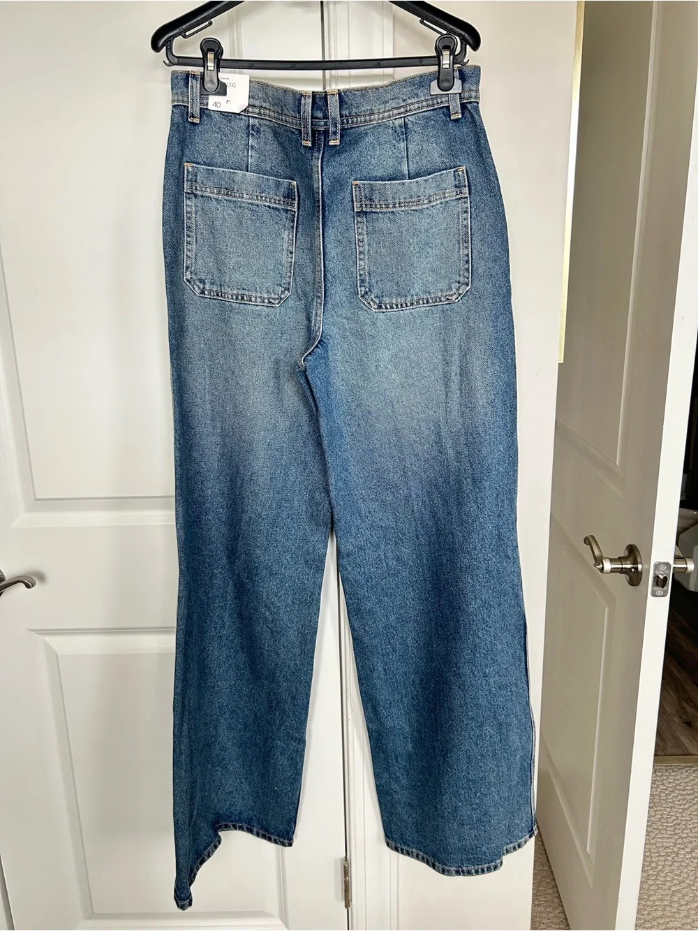Mango Wide-Leg Jeans in Light Blue Denim